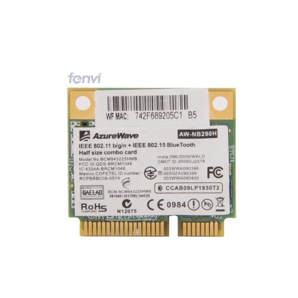 Ноутбук Wan Сети PCI E Карты Broadcom Bcm943225hmb BCM943225 802.11b/g/n 300 Мбит Беспроводной Wi Fi Bluetooth
