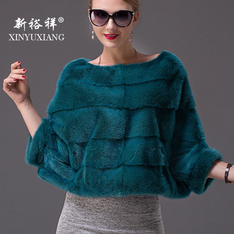 XINYUXIANG 100% натуральный мех норки пальто Женская мода зима осень цельная кожа