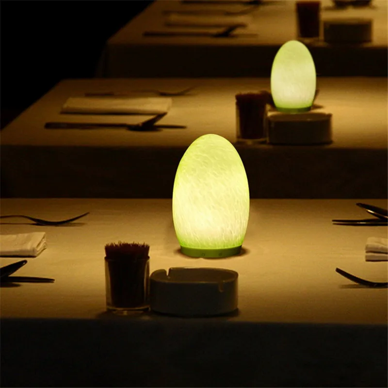 LED Bedside Lamp Egg Shape Touch Sensor Control RGB Color Changing Rechargeable Smart Table | Освещение