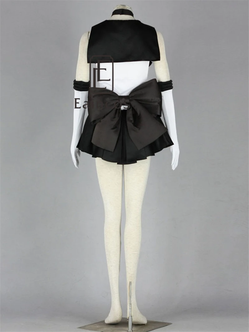 

Anime Sailor Moon Sailor Pluto Black Fighting Uniform Cosplay Christmas Costume Dress Custom Made