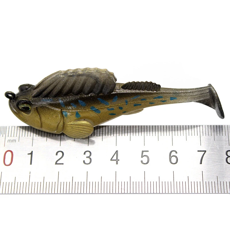 

HZ-NIMBLE 10Pcs Swimbaits soft lure 3.1 inch 1/2oz fishing Pike lure bass Deep Running Paddle Tail Swimbait lead jig leurre
