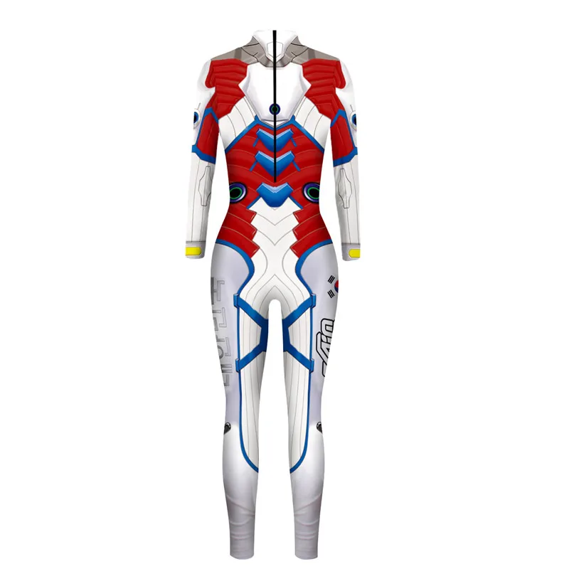 Высокое качество Косплей Overwatch DVA костюм спандекс полиэстер Zentai боди Женский полный тело Хэллоуин костюм C13301