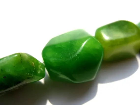 

LOT genuine chrysoprase beads 10-14mm 5strands 16inch strand ,nuggets freeform green olive jewelry beads