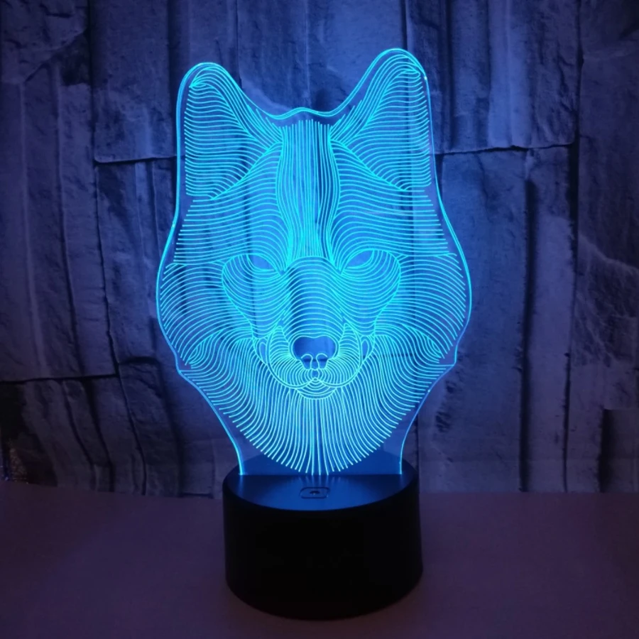Цветная визуальная 3 d стерео Сенсорная лампа светодиодная цветная Маленькая