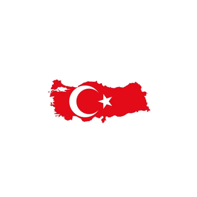 YJZT 15.6CM*6.5CM Creative Turkey Car Sticker Flag Creative Map Decal Car Styling 6-0908