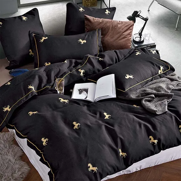 Alanna Solid Sweet style Little red Heart Flower Plant leaves and animals Printed 4/7pcs Bedding set with Different Color - Цвет: SL1002