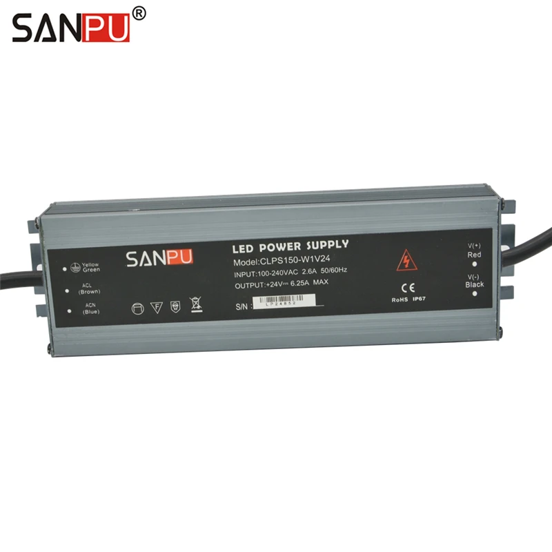 Адаптер питания SANPU светодиодный 24 в пост. Тока 150 Вт 6 А|transformer volt|switch powerswitching power