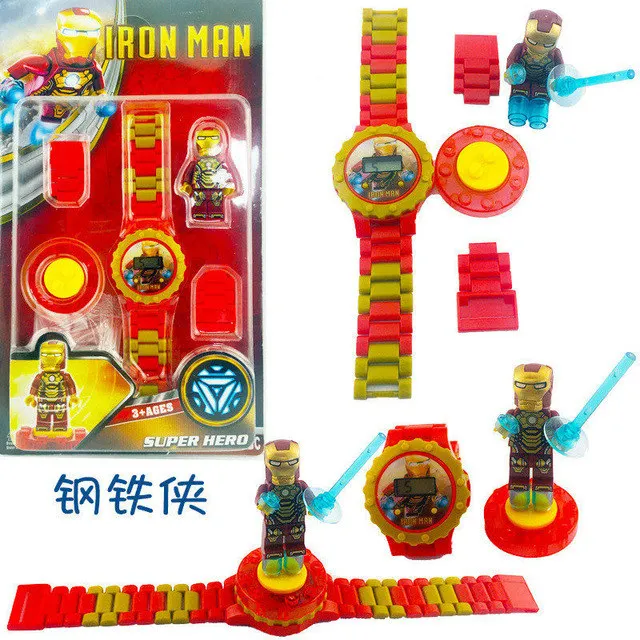 Совместим с LegoINGS Marvel Watch LegoINGLY Infinity War строительные блоки кирпичи детские часы