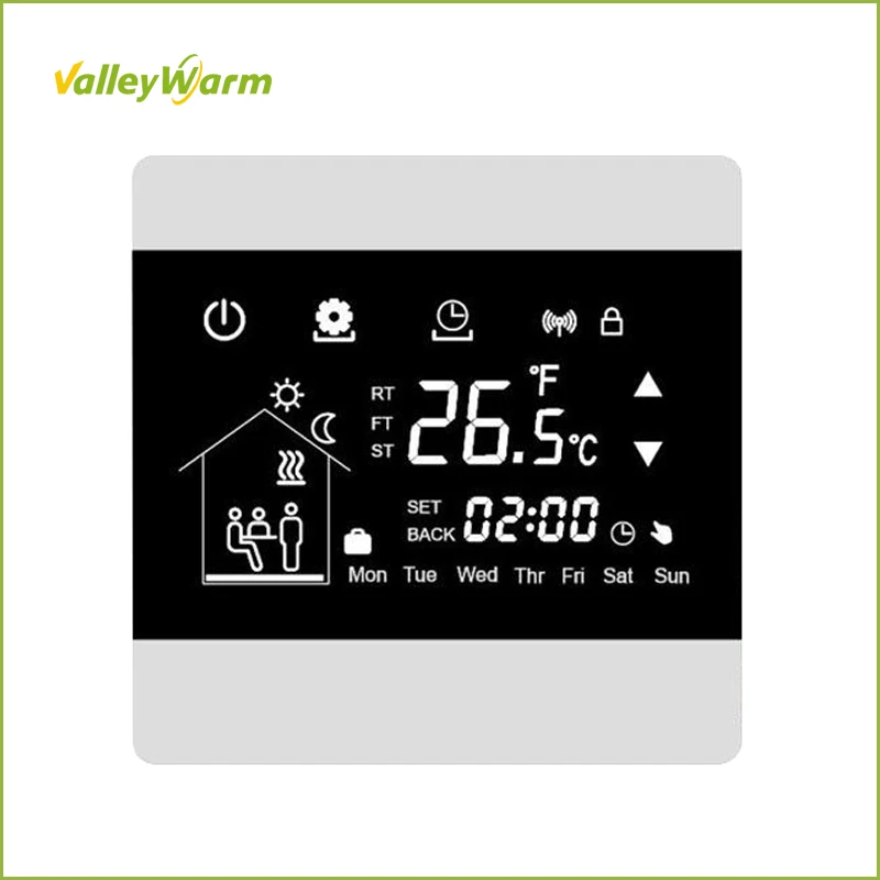 Умный термостат с сенсорным экраном ValleyWarm для электрического контроля