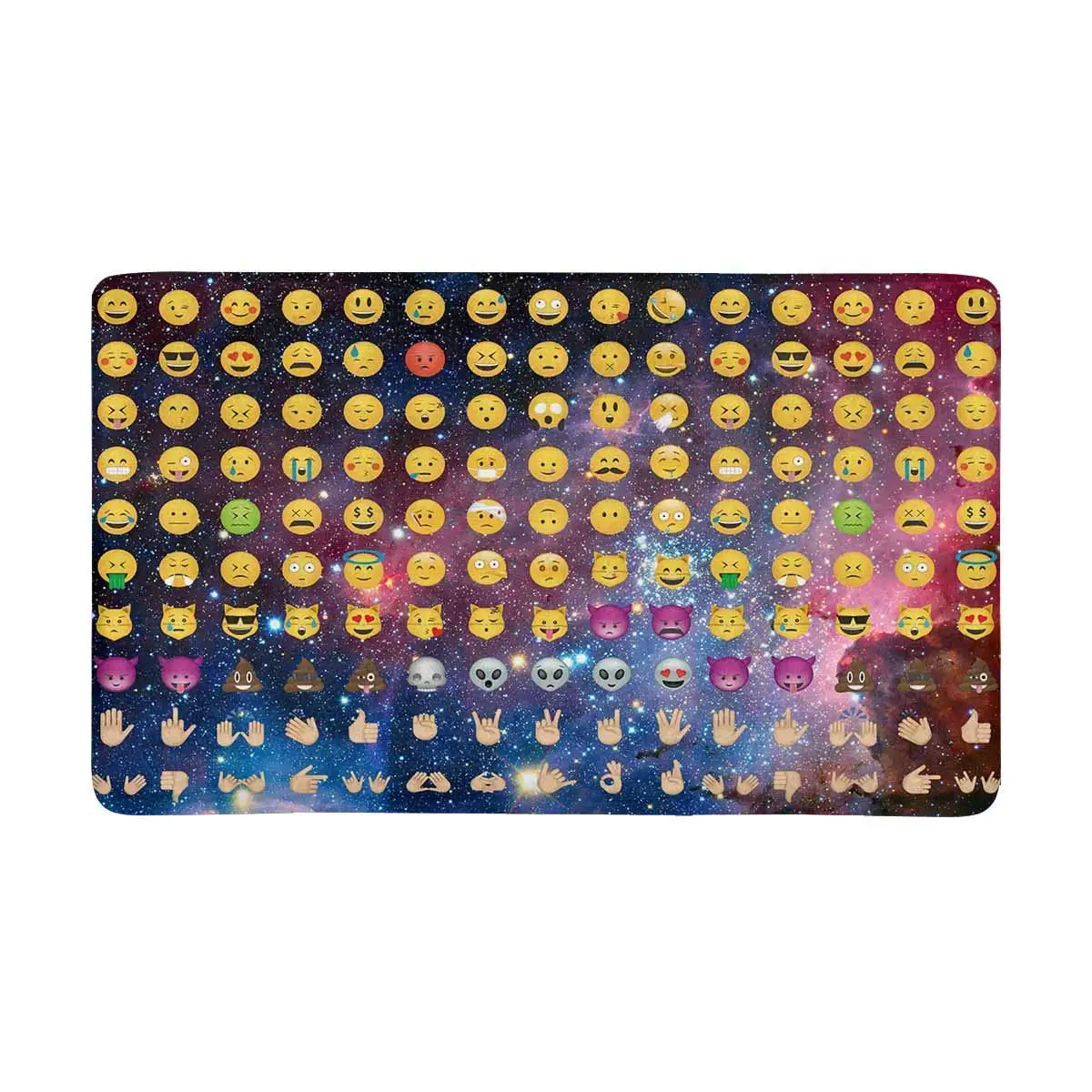 Забавный Galaxy Space большой набор Emoicons Emoji анти скользящий дверной коврик Домашний