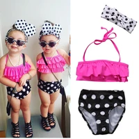 cute toddler kids baby girls clothing set halter swimsuit swimwear bathing suit tankini bikini set girl clothes