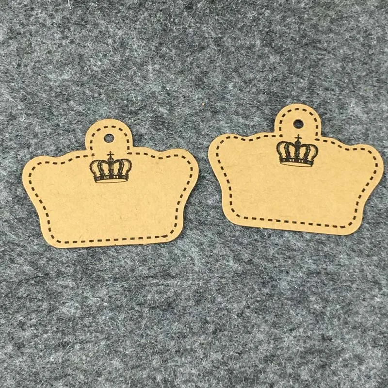 

Бирки в виде короны из крафт-бумаги, 5 х4 см, 400 шт.