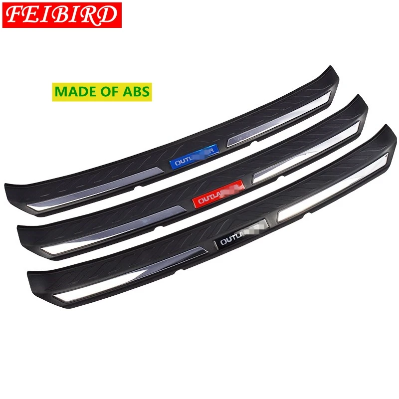 304 нержавеющая сталь Внутренний Внешний Задний бампер протектор порога для Mitsubishi