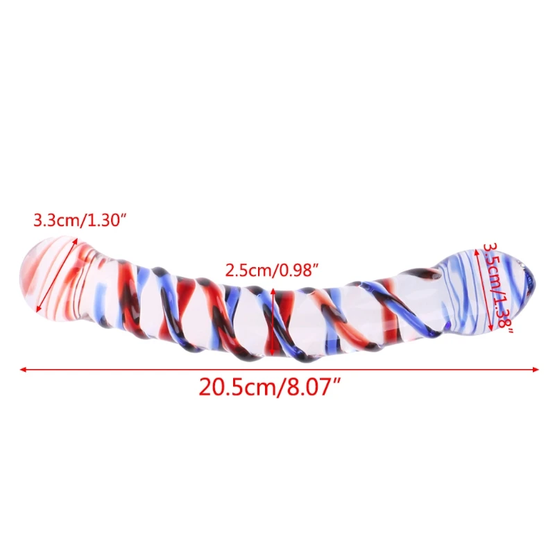 Секс игрушки deldo для женщин стеклянный фаллоимитатор Pyrex большой двойной