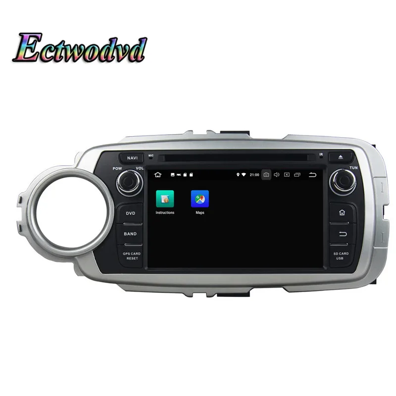 Ectwodvd Octa Core 4G Android 8.0/Quad 8.1 Car Multimedia DVD Player For Toyota Yaris 2012 2013 Left GPS | Автомобили и мотоциклы