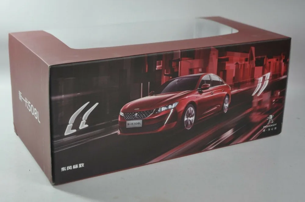 1:18 литая модель для Peugeot 508L 508 2019 красный редкий сплав игрушечный автомобиль