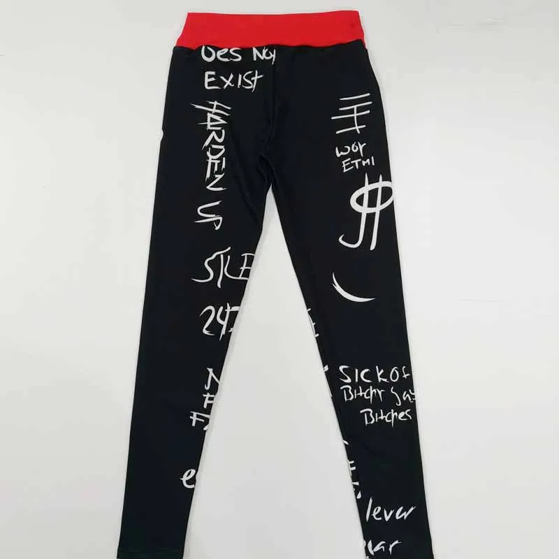 

2019 Women Printing Leggings Put Hip Elastic High Waist Legging No Transparent Fitness leggings No Transparent Breathable Pants