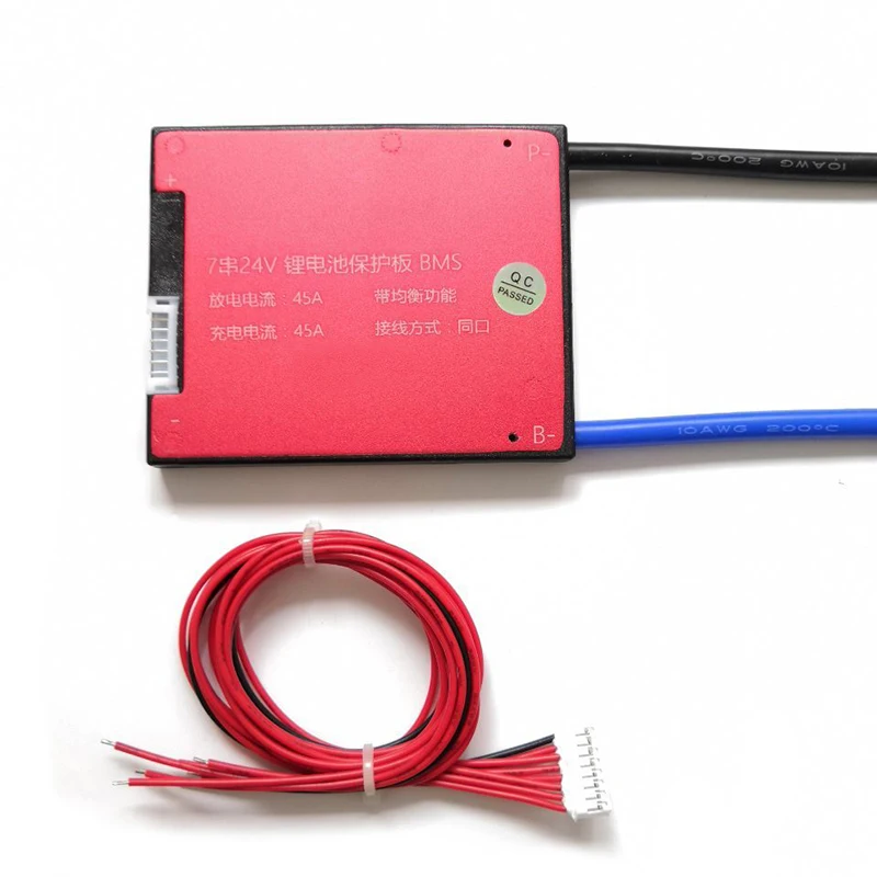 1 шт./лот 7 S 24 В 16A 25A 35A 45A 60A BMS Батарея защиты плате LiFepo4 PCB PCM с баланса|Аксессуары для