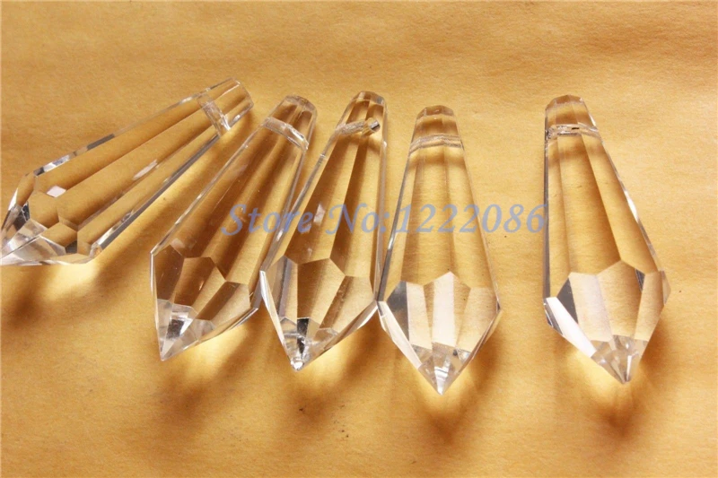 Хрустальные призмы для люстры оптом прозрачные 38 мм сосульки Ловец Солнца копье