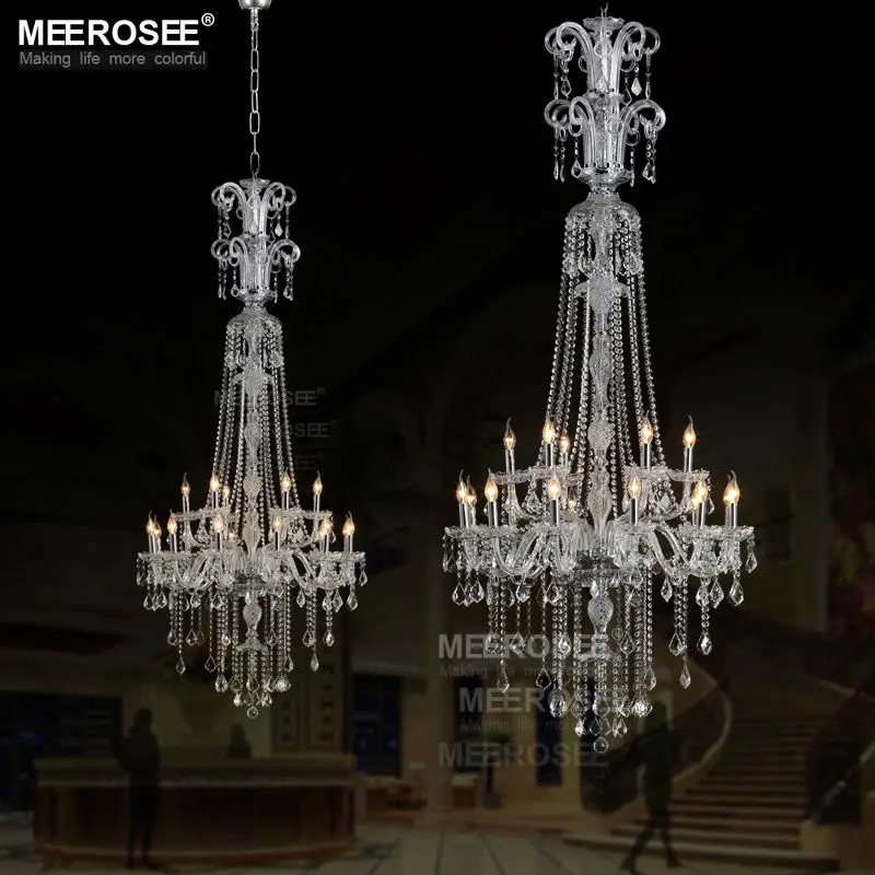 Современная стеклянная прозрачная люстра осветительный прибор в стиле барокко