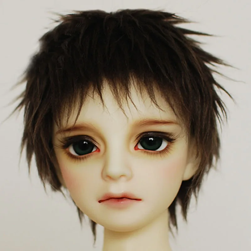 BJD плюшевый парик короткий брауннесс для 1/4 1/3 17 &quot24&quot высокий MSD SD DK DZ AOD DD кукла