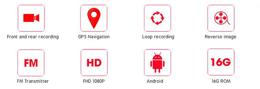 WHEXUNE Автомобильный видеорегистратор 8 дюймов 4G Android 5,1 Full HD 1080P двойной объектив gps навигатор с ADAS wifi видеорегистратор авто видео рекордер