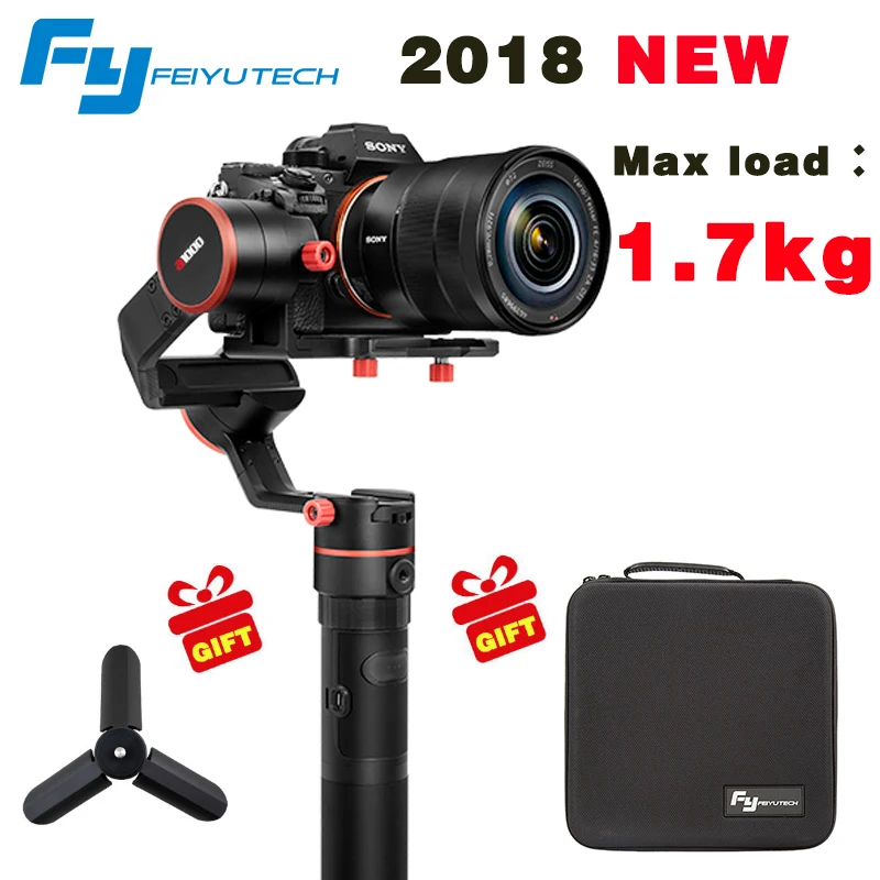 3 осевой шарнирный стабилизатор FeiyuTech Feiyu A1000 для a6500 a6300 iPhone 7 Plus 8 Sumsung GoPro Hero 5 шесть