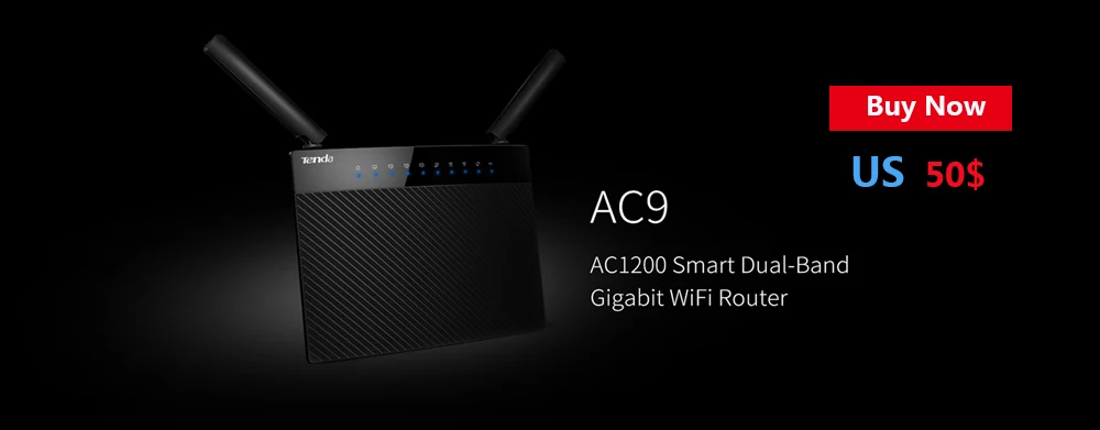 Tenda AC10 AC1200M Беспроводной Wi-Fi маршрутизатор с 2,4 ГГц/5,0 ГГц с высоким коэффициентом усиления антенны дома охват Dual Band Wi-Fi ретранслятор, easy Setup
