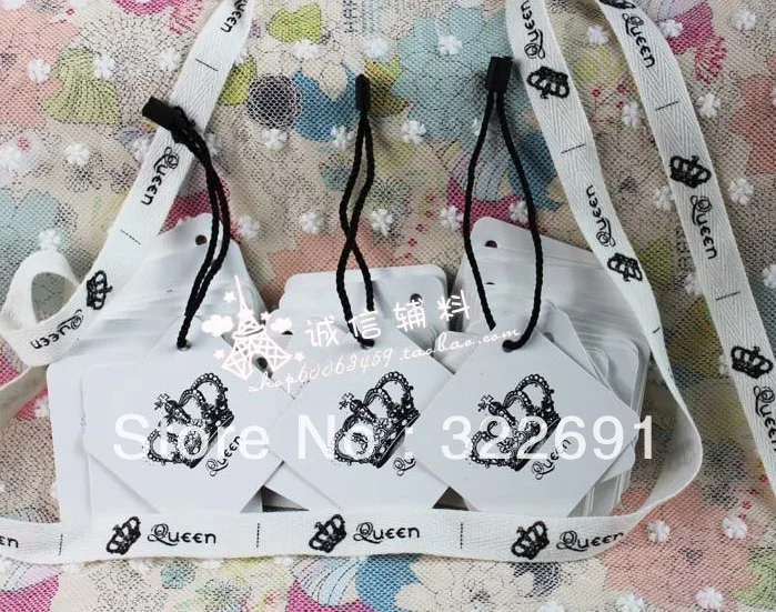 Free shipping garment accessories label including paper design tag + printed cotton clothing brand in stock | Дом и сад