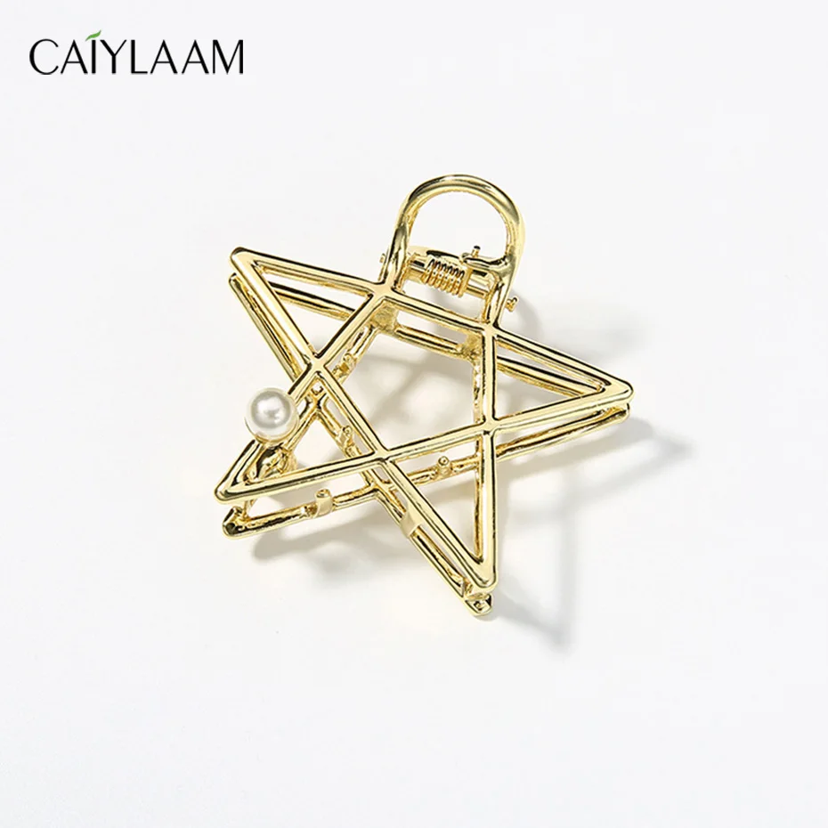 CAIYLAAM Fashion Imitation Pearl Hair Clip For Women Simple Claw Hairpin Alloy Claws Girl | Украшения и аксессуары