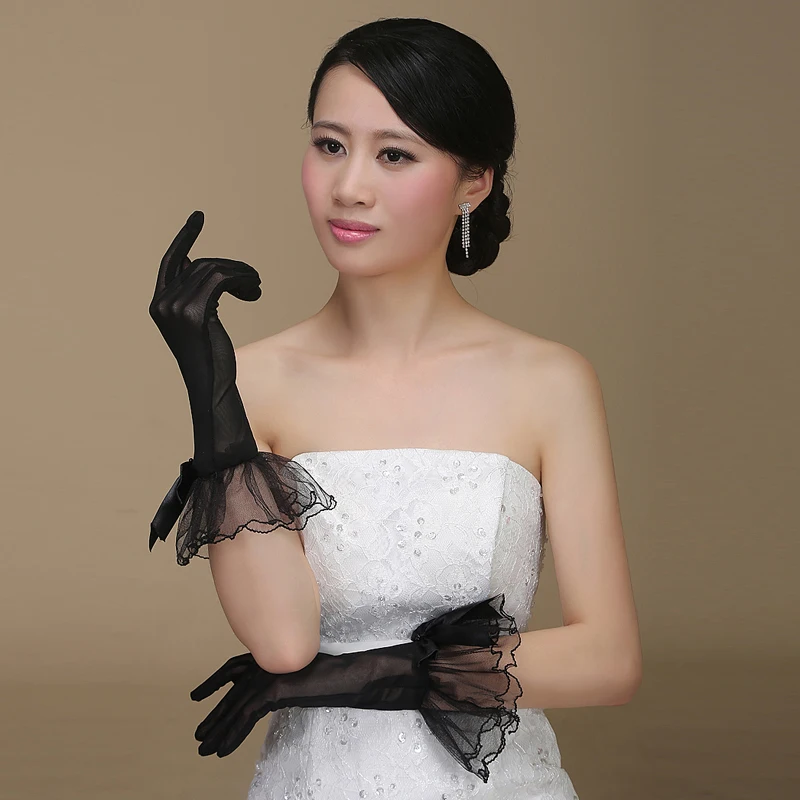 Свадьба Аксессуаров Черный Свадебной Моде Лук Бесплатная Доставка Короткие