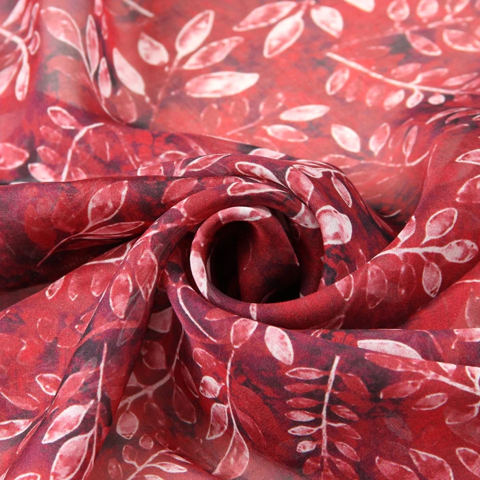 

100%Pure PRINTED SILK CHIFFON 135cm width 8momme Silk Chiffon Fabric For Woman Clothes/Dresses New Fashion 2018 Flower Printing
