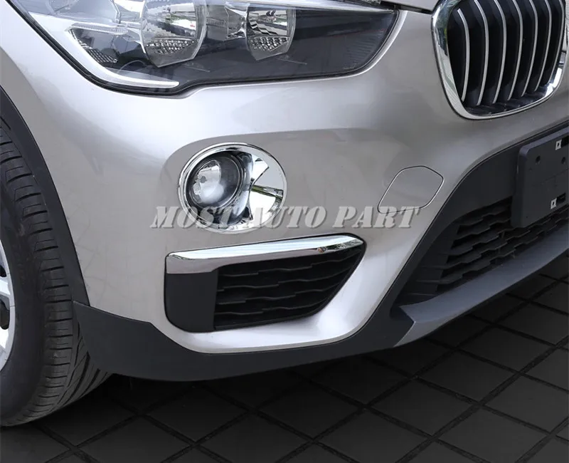 АБС-пластик хром протектор переднего бампера Туман светильник Накладка для BMW X1