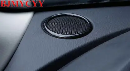 BJMYCYY 2 шт./компл. автомобильное звуковое углеродное волокно ABS декоративное кольцо для mazda CX-3