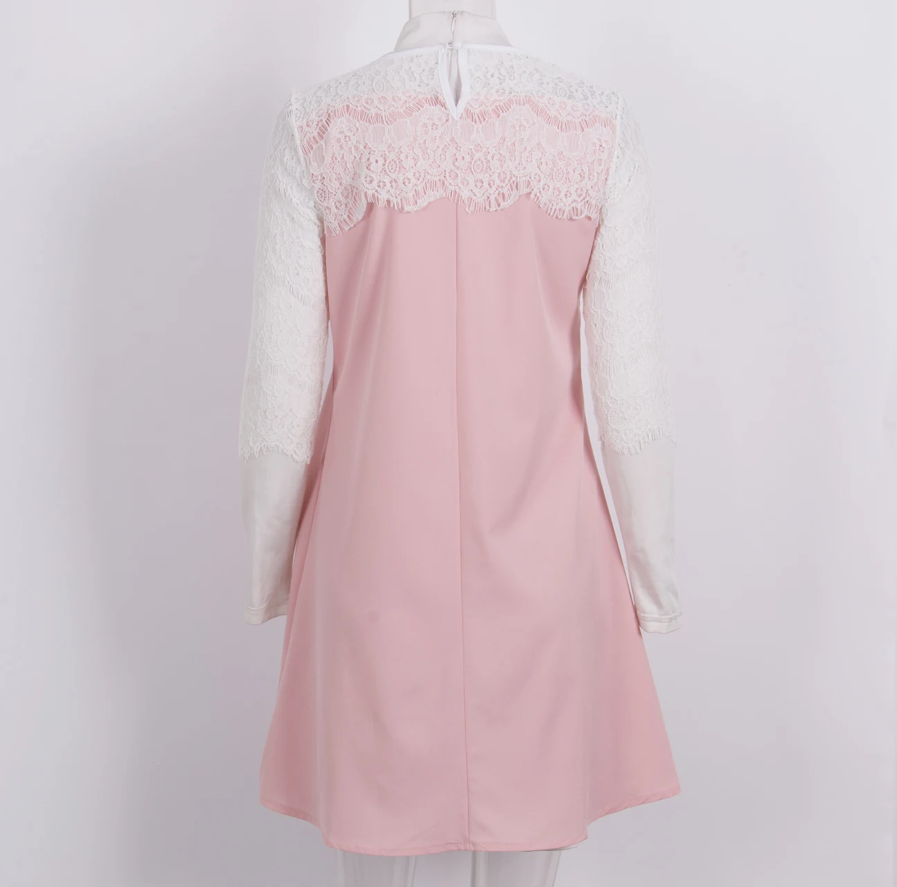 Женское винтажное короткое платье с кружевными рукавами | Женская одежда