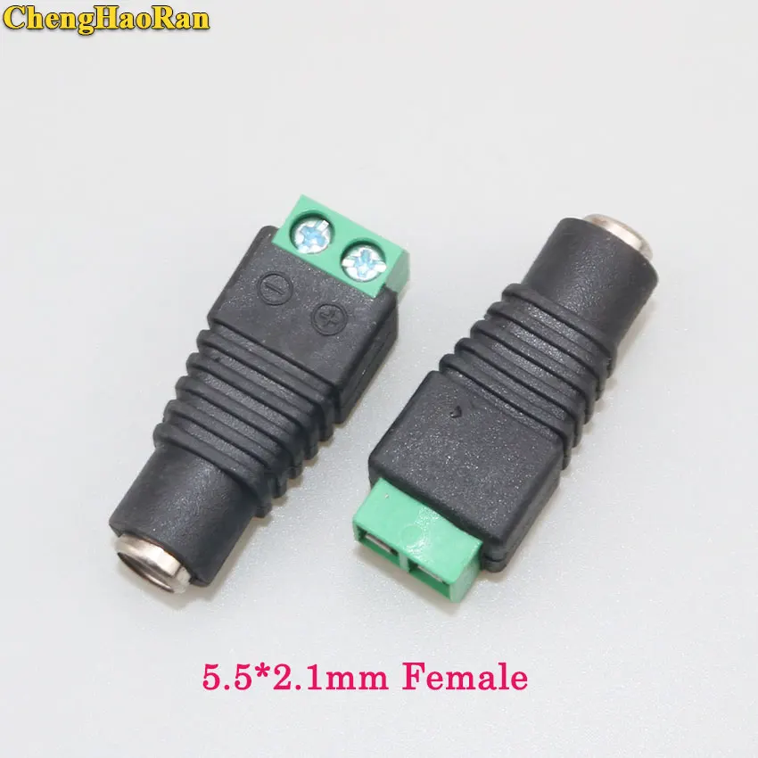 ChengHaoRan 1 шт. 5,5*2,1 5,5*2,5 BNC RCA к DC обжимной клеммный блок разъем адаптер для камеры видеонаблюдения провода женский мужской
