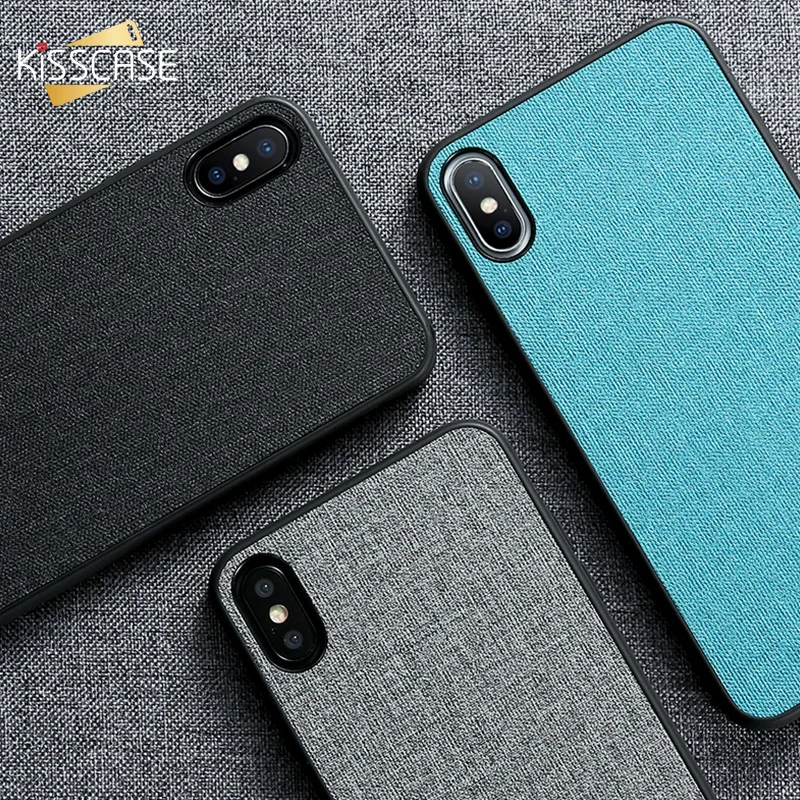 Чехол для телефона KISSCASE iPhone XR X 11 7 8 6 6s Plus тканевые задние Чехлы XS Pro MAX Мягкий