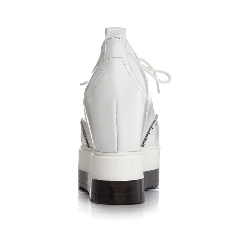 Туфли на платформе Девушку Натуральная Кожа Качества Лианы Высота Увеличение