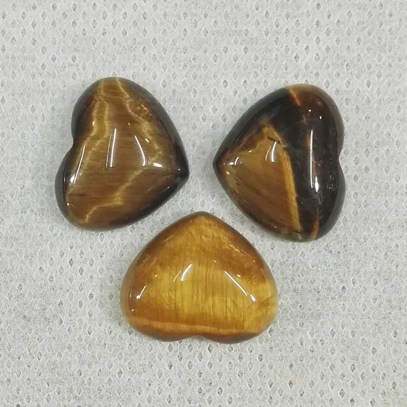 Хорошее качество 15x18 мм натуральный камень тигровый глаз бусины модное сердце