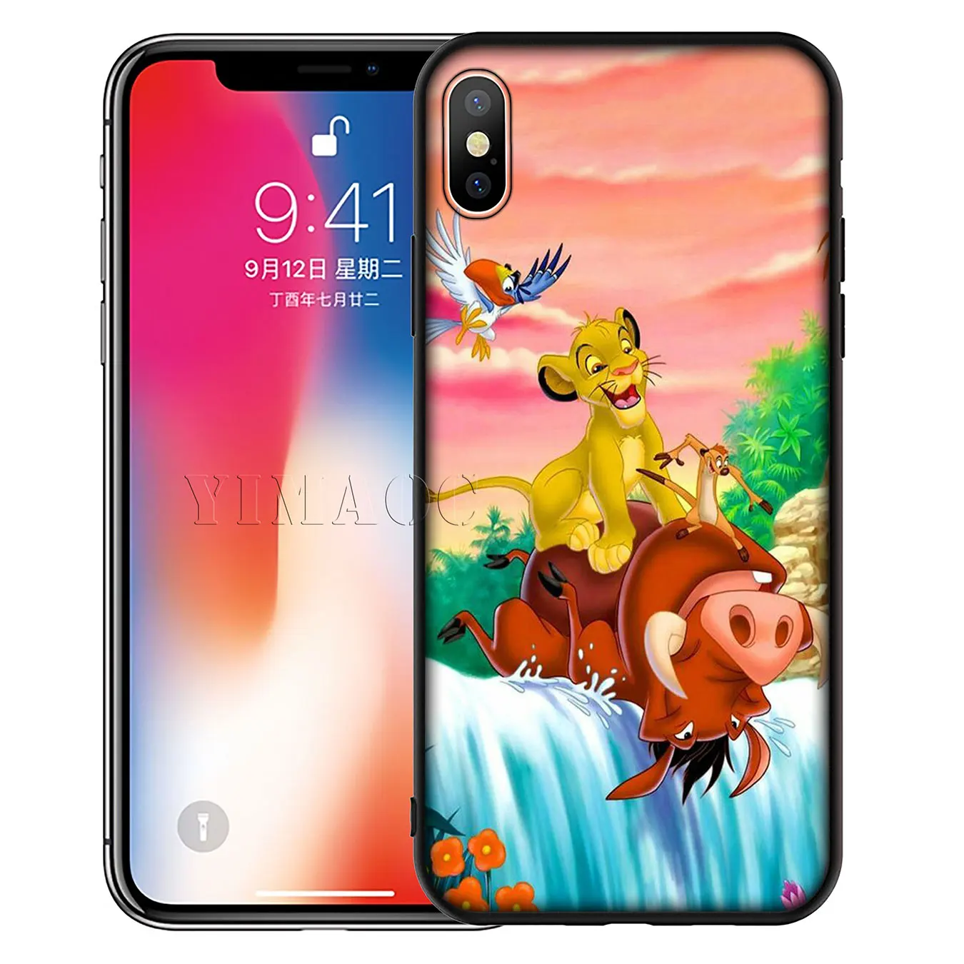 YIMAOC мультфильм Король Лев Мягкий силиконовый чехол для телефона для iPhone XR X XS Max X 6 6S 7 8 Plus 5 5S SE черный ТПУ чехол