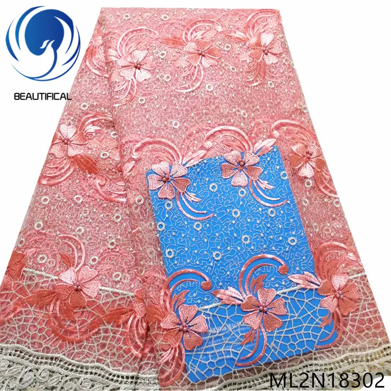 

BEAUTIFICAL Lace Dress Sewing Fabric multicolor French Tulle African Lace Cheaper 2019 ML2N183