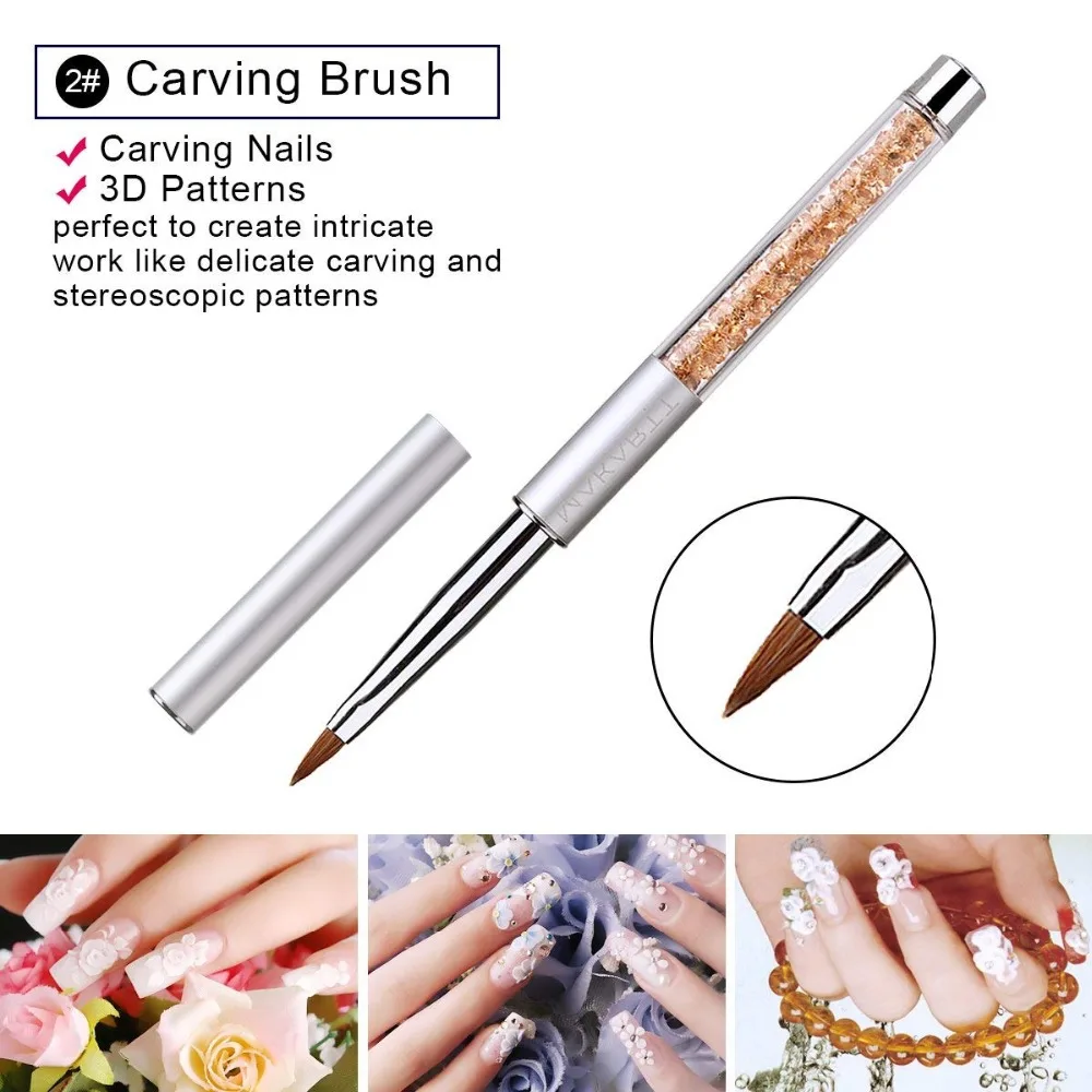 6 шт. Соболь акриловые гель Кисть набор УФ-гель Акриловые Рисунок Кистью для