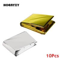 10pcslot camping water proof emergency survival rescue blanket save foil thermal first aid thermal insulation mylar blanket