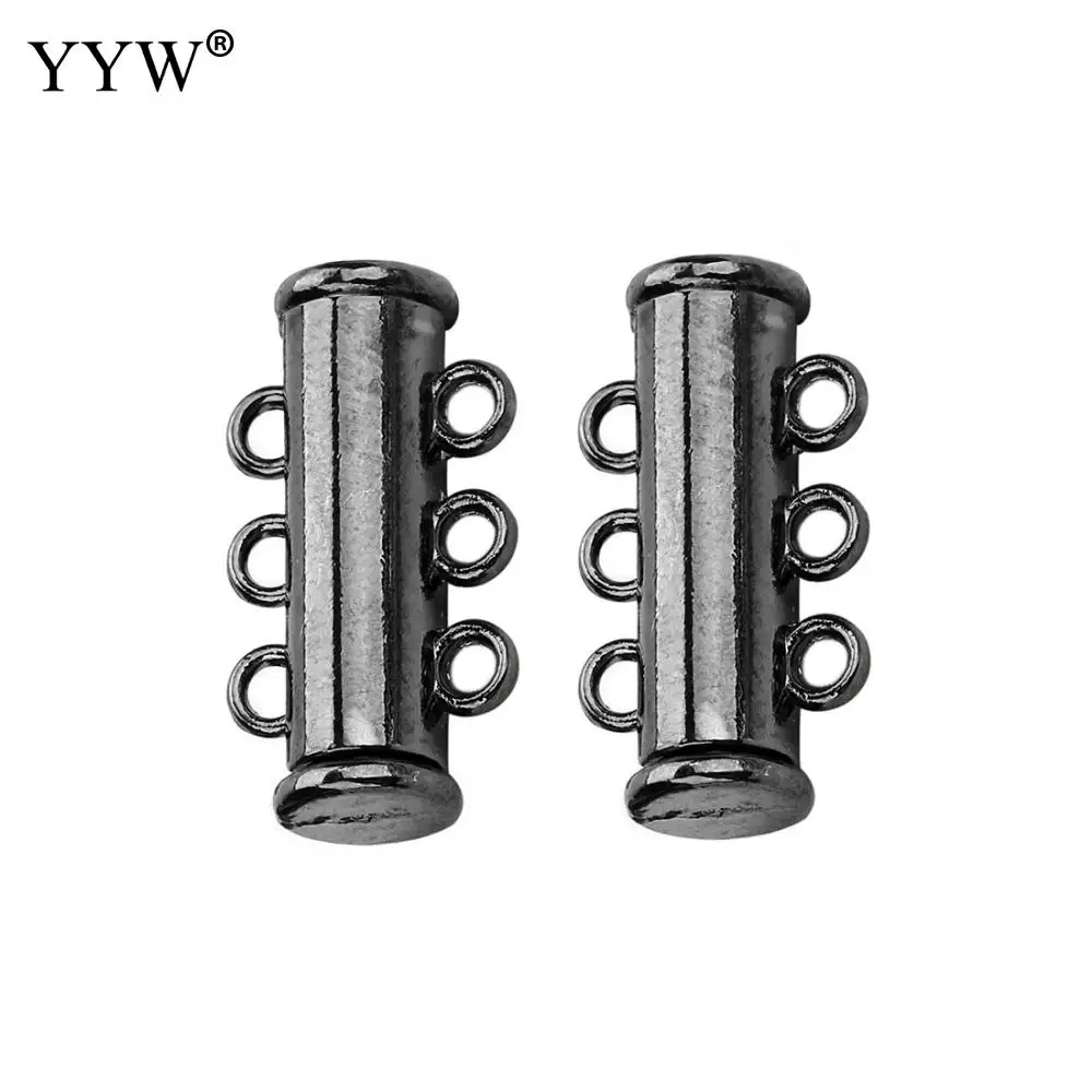 plumbum black YYW Hot 5pcs/Lot Multi Strand Strong Magnetic Clasps For Necklaces Bracelets End Lock Clasp Connector DIY Jewelry Making Finding - Цвет: plumbum black