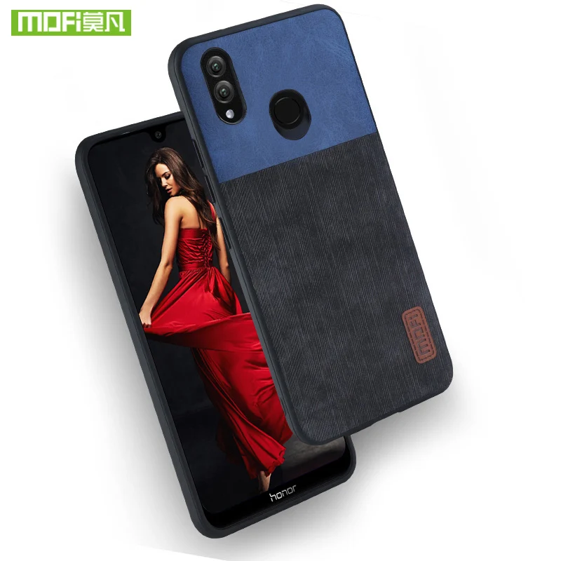 black with blue Для huawei Honor 8X Max чехол для huawei Honor 8X чехол силиконовый джинсовый кожаный Mofi для huawei Honor 8X Max чехол - Цвет: black with blue