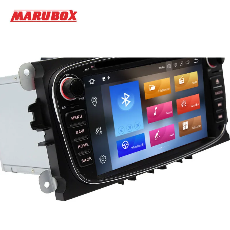Marubox 7A600PX5, два Din, 7 дюймов 8 ядерный Android 9,0 автомобильный DVD gps для Ford Mondeo Focus 2 S-max 2007 2008 2009 2011 2013 радио 7786