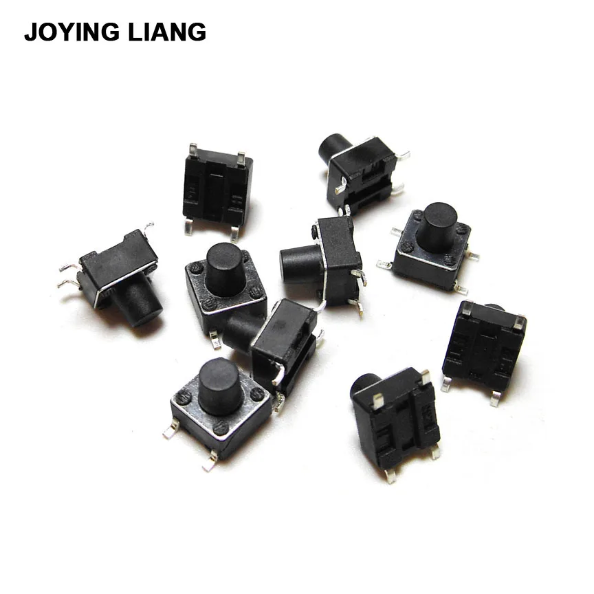JOYING LIANG 10 шт./лот 6*6*7 мм SMD маленький переключатель Вт Временная жизнь