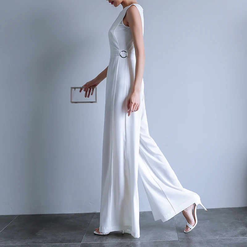 Летний женский элегантный свободный комбинезон размера плюс брюки женские