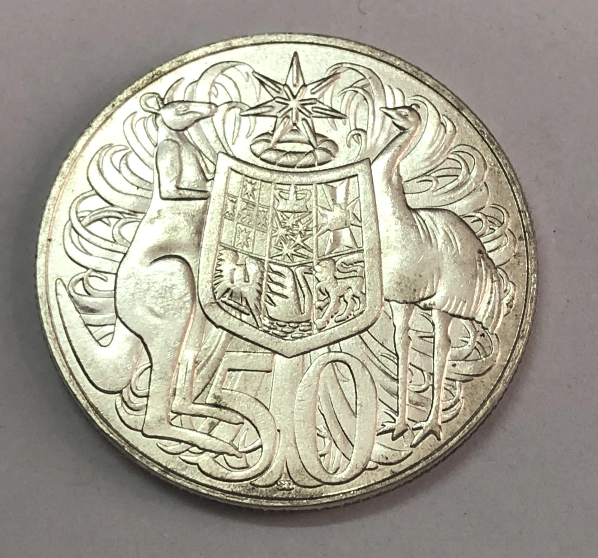 1966 Австралия 50 центов-Elizabeth II 2-й портрет; круглый тип