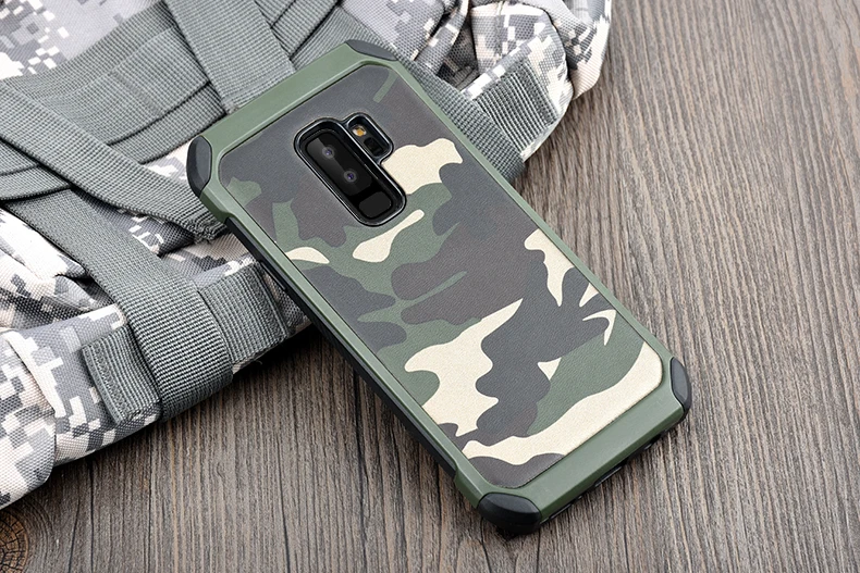 ITEUU армейский Камуфляжный жесткий чехол для samsung Galaxy S9 S9 Plus чехол s TPU PC противоударный камуфляжный чехол для задней панели S9PLUS